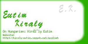 eutim kiraly business card